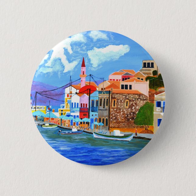 Greek Coast  Button (Front)