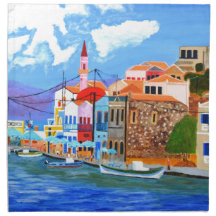 Greek coast cloth napkin
