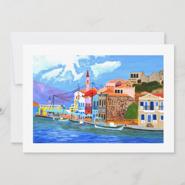 Greek Coast Invitation (Back)