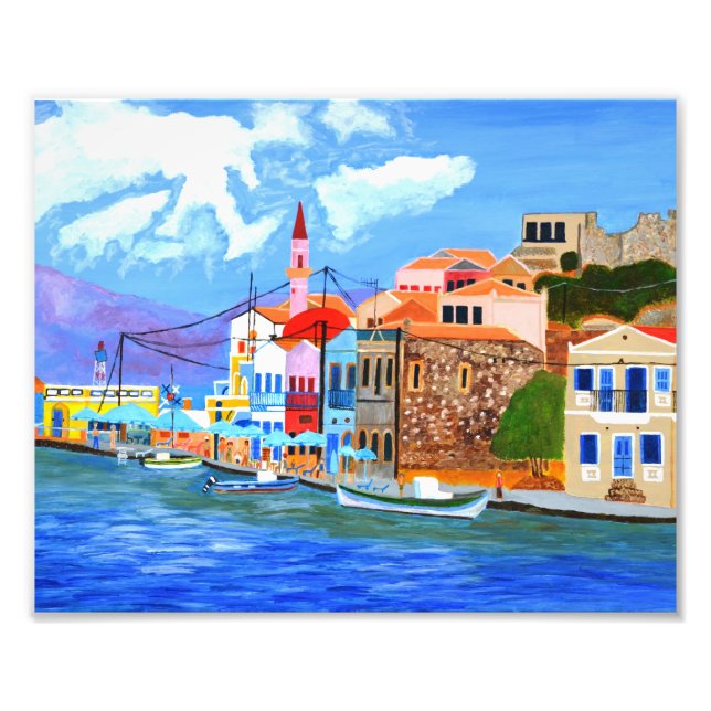 Greek Coast Photo Enlargement (Front)