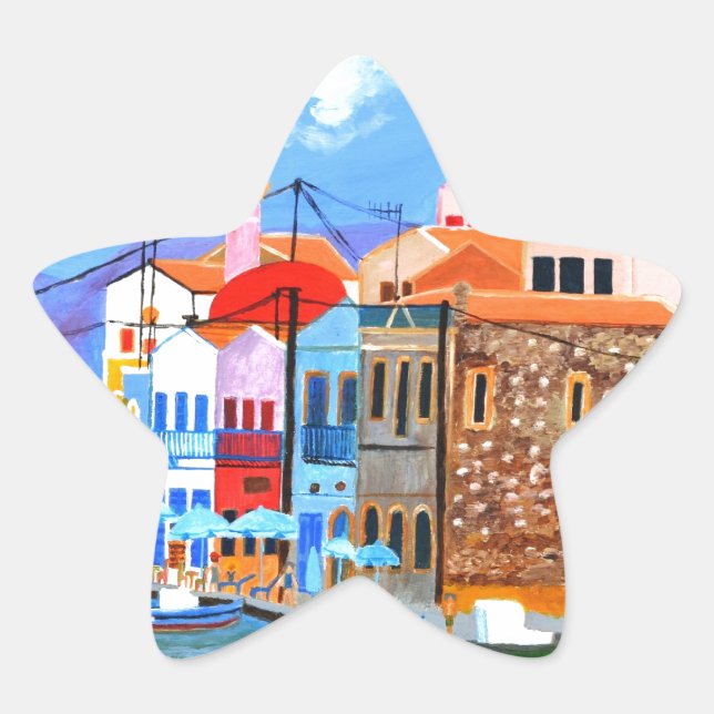 Greek coast star sticker (Front)