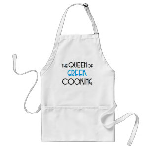 greek cooking queen adult apron