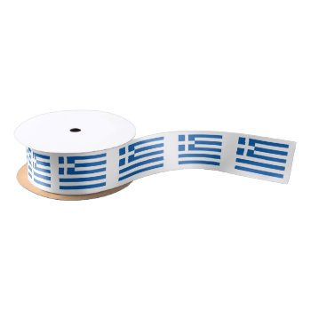Greek Country Flag Of Greece Satin Ribbon by iprint at Zazzle