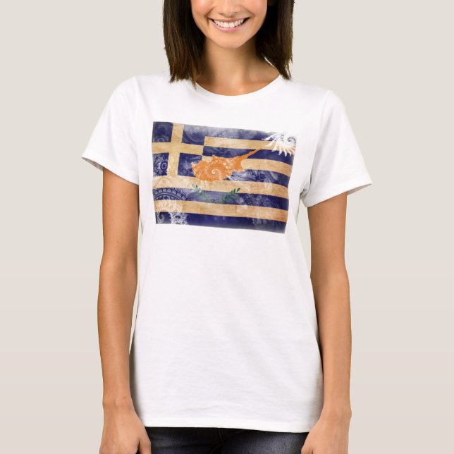 Greek Cyprus Flag T-Shirt (Front)
