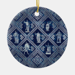 Greek Deities and Meander Key ornament