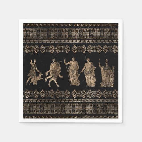 Greek Deities  and Meander key ornament Napkins