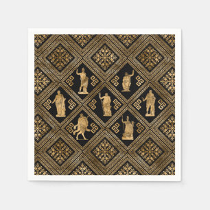 Greek Deities and Meander Key ornament Napkins