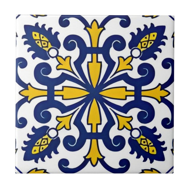 greek delicate floral pattern tiles (Front)