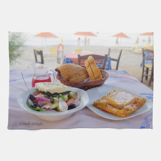 Greek delight kitchen towel (Horizontal)