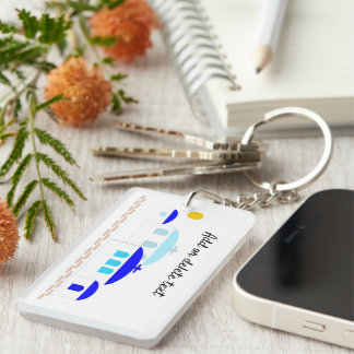 Greek Design Just Add Text Keychain