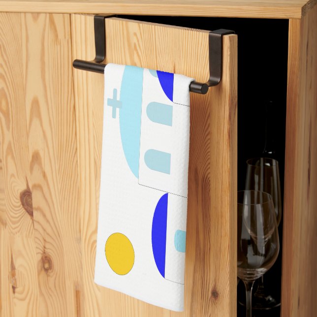 Greek Design Just Add Text Kitchen Towel (Thirds Fold)