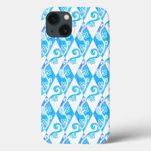 Greek Diamond Pattern Lace Flourishes iPhone 13 Case