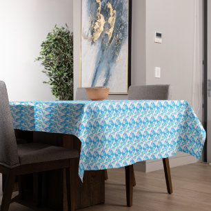 Greek Diamond Pattern Lace Flourishes  Tablecloth