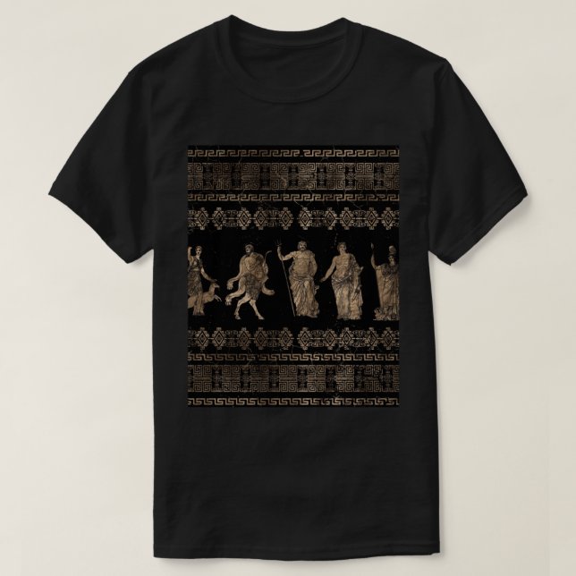 Greek Dieties and Meander key ornament Graphic     T-Shirt (Design Front)