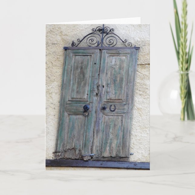 Greek Door Greeting Card (Front)