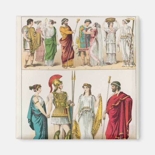 Greek Dress, from 'Trachten der Voelker, 1864 Magnet (Front)