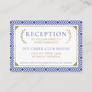 Greek Elegance Wedding Reception Card