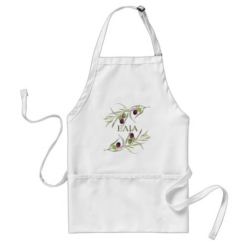 Greek elia for olive _ olive branch apron