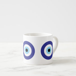 Greek Evil Eye Blue Mati symbol Espresso Cup
