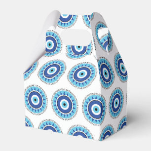 Greek Evil Eye Blue White Favor Boxes