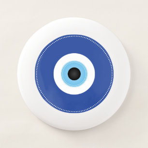 Greek Evil Eye Blue White Wham-O Frisbee