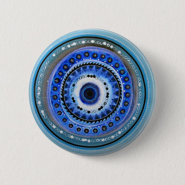 Greek Evil Eye Button (Front)