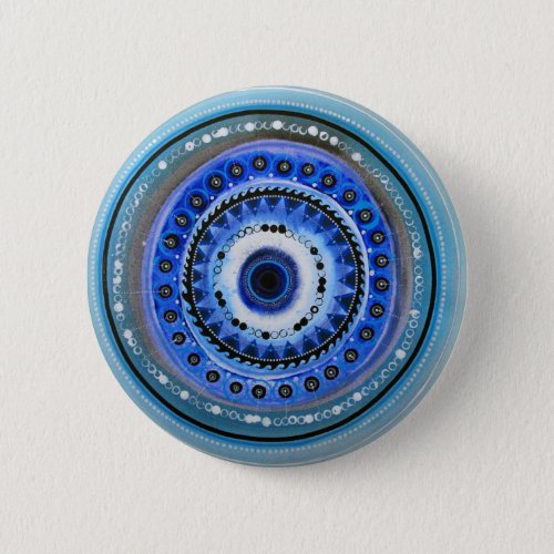 Greek Evil Eye Button