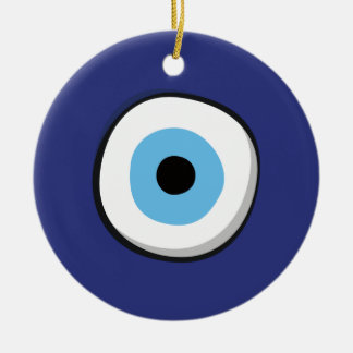 Greek Evil Eye Ceramic Ornament