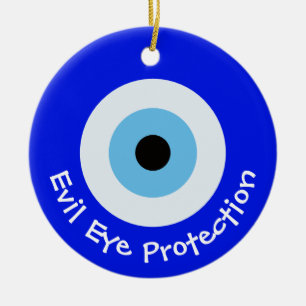 Greek Evil Eye Ceramic Ornament
