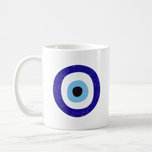 Greek Evil Eye Coffee Mug (Left)