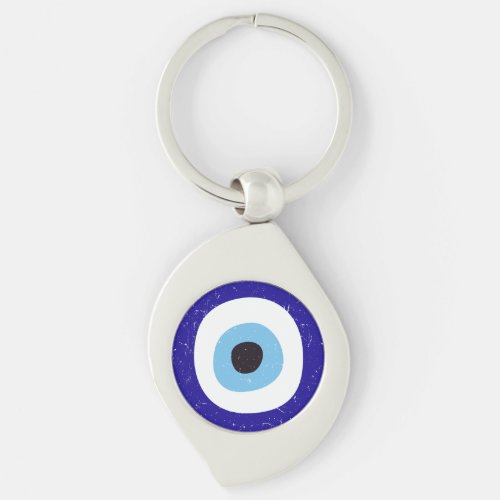 Greek Evil Eye Distressed Design Keychain