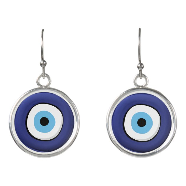Greek Evil Eye Earrings | Zazzle