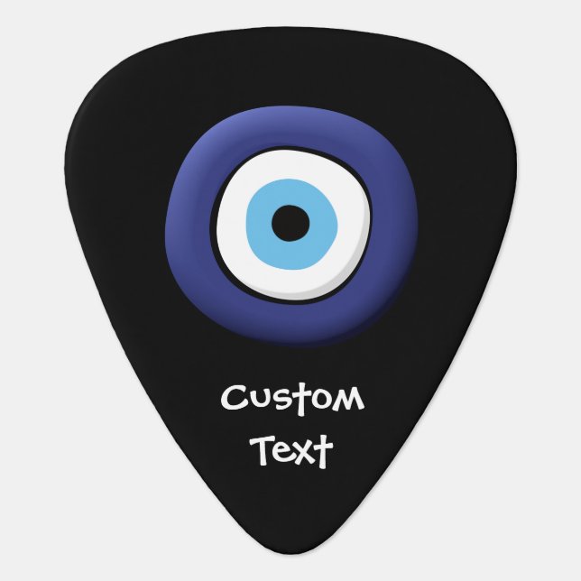 Greek Evil Eye Guitar Pick (Front)