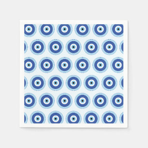 Greek Evil Eye In Greek Key Napkins