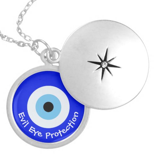 Greek Evil Eye Locket Necklace