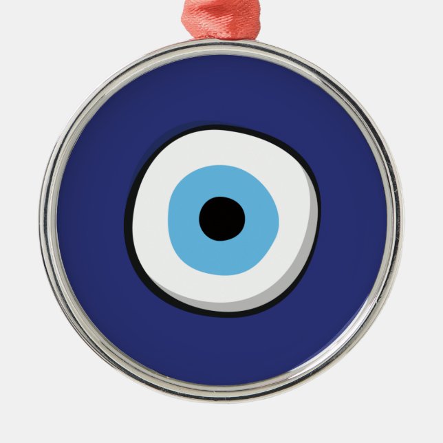 Greek Evil Eye Metal Ornament (Front)