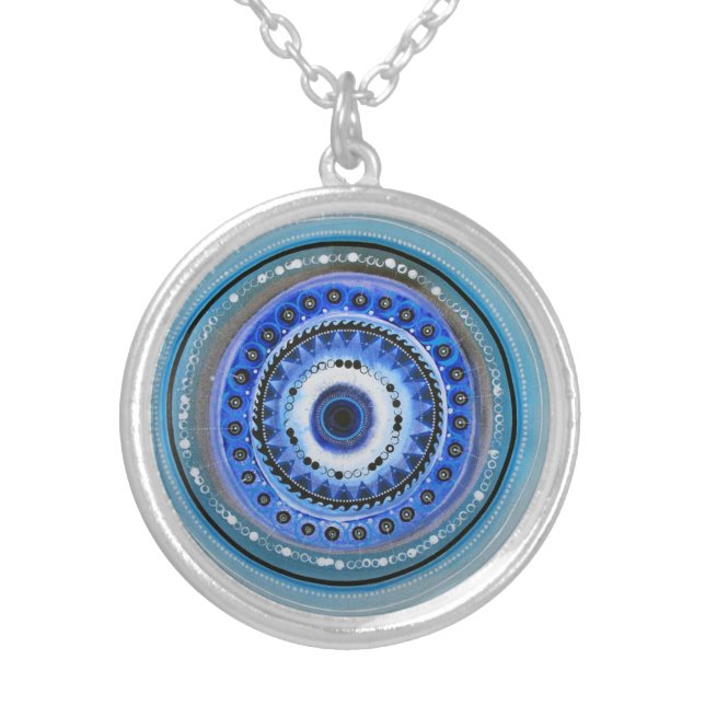 Greek Evil Eye Necklace (Front)