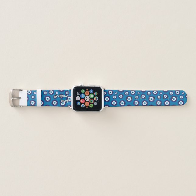Greek Evil Eye Pattern Apple Watch Band (Front)