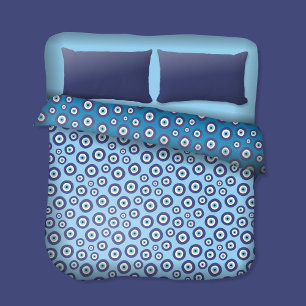 Greek Evil Eye Pattern Duvet Cover