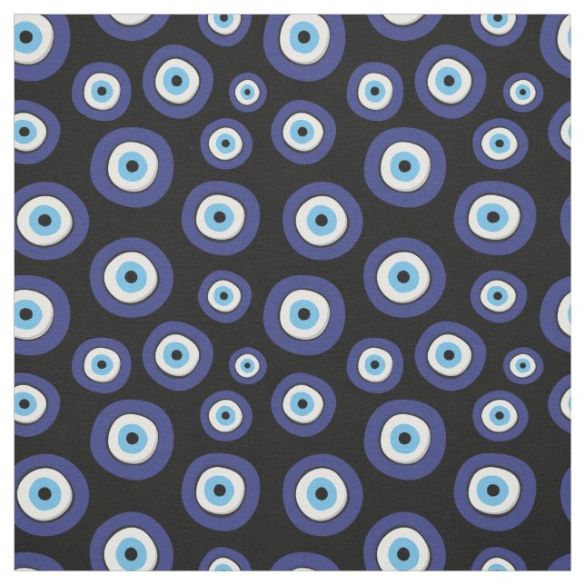 Greek Evil Eye Pattern Fabric (Swatch)