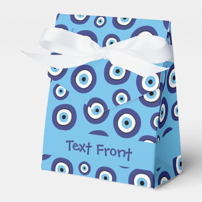 Greek Evil Eye Pattern Favor Boxes (Front Side)