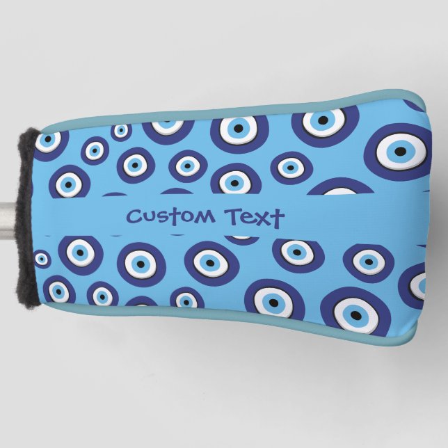 Greek Evil Eye Pattern Golf Head Cover (Front)