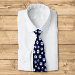 Greek Evil Eye Pattern Neck Tie