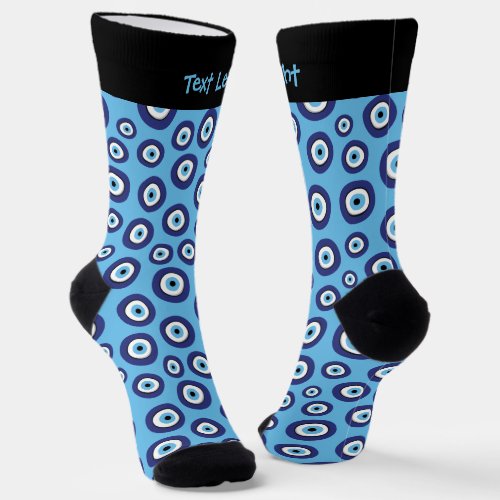 Greek Evil Eye Pattern Socks