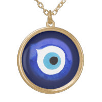 Greek Evil Eye Pendant Necklace Mati Nazar Charm