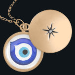 Greek Evil Eye Pendant Necklace Mati Nazar Charm<br><div class="desc">Protect yourself from negative energy and attract good luck with this beautiful faux gold evil eye necklace. The evil eye is a symbol of protection and warding off evil in many cultures, such as Turkish, Greek, and Middle Eastern. It is believed that wearing an evil eye necklace can protect you...</div>