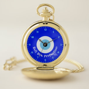Greek Evil Eye Pocket Watch