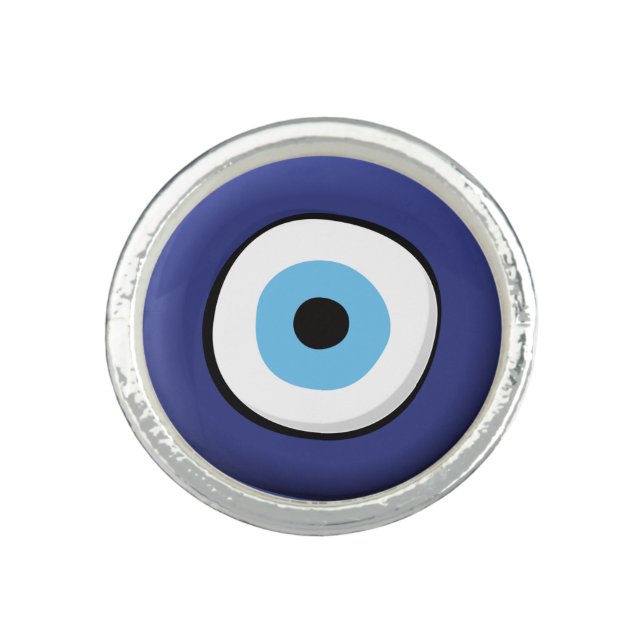 Greek Evil Eye Ring (Front)