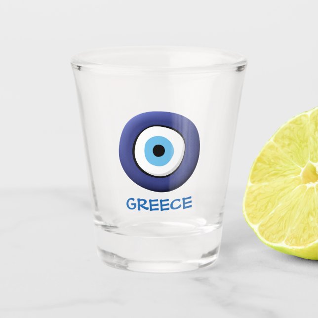 Greek Evil Eye Shot Glass (Front)