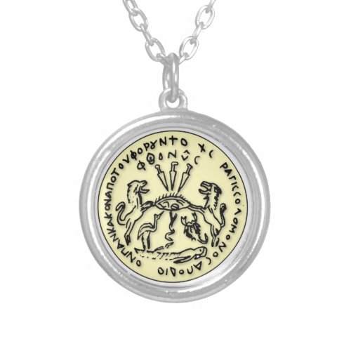 Greek Evil Protection Amulet Silver Plated Necklace